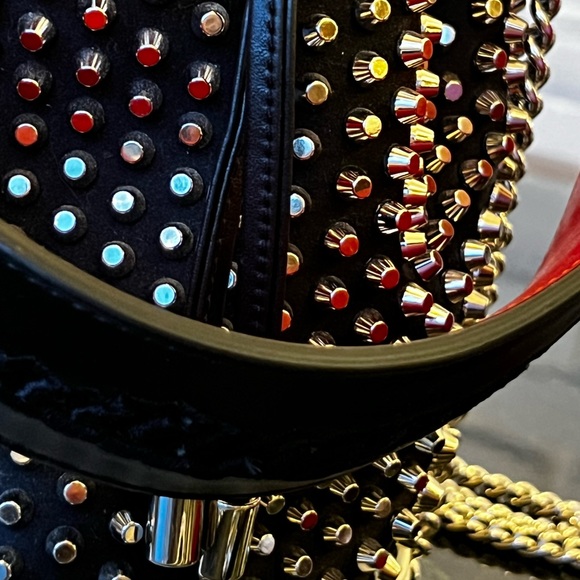 Christian Louboutin RARE limited collection  MarieJane SILVER STUDDED Bucket - Picture 8 of 16